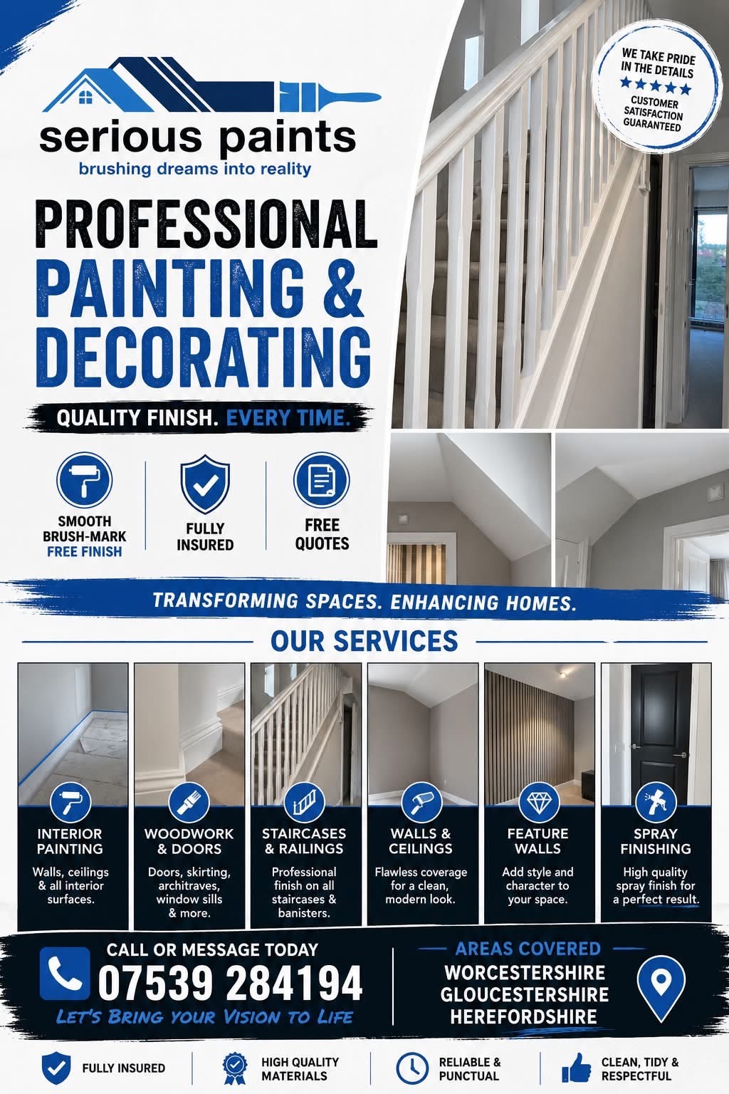Serious Paints professional painting and decorating collage