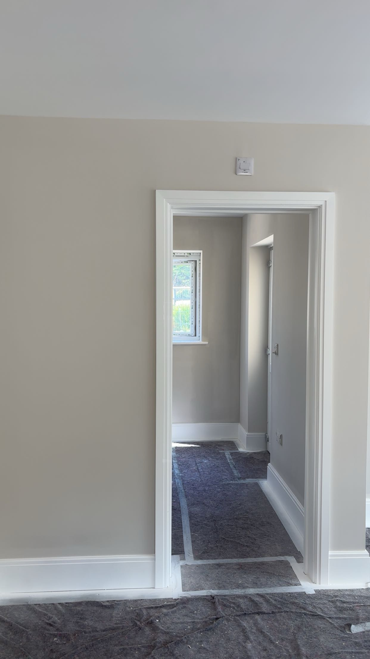 Freshly decorated room and doorway